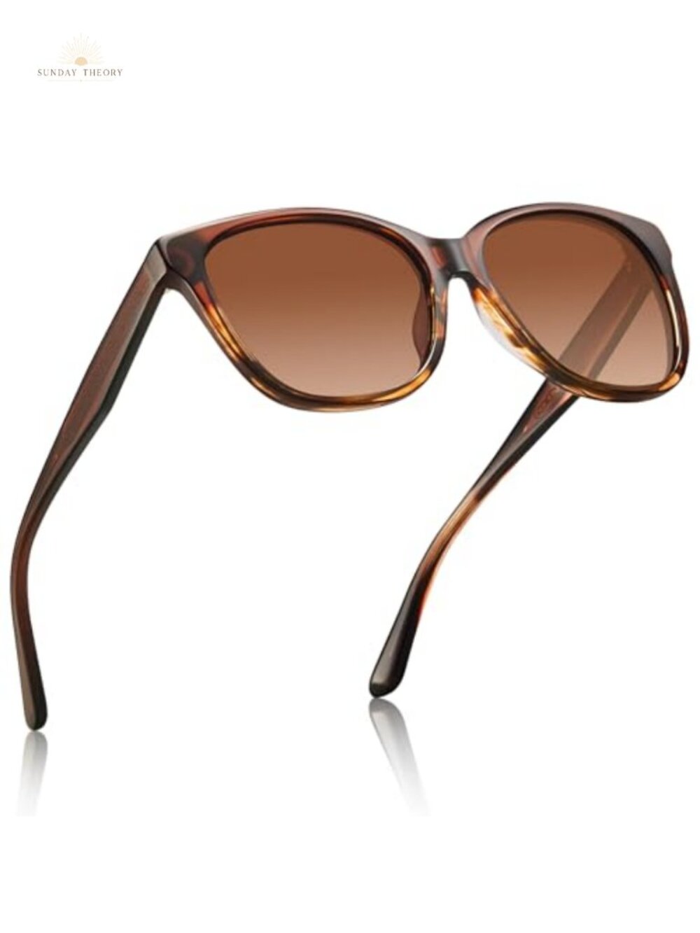 Square Polarized Sunglasses for Women UV Protection Italian Acetate Retro
